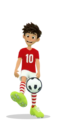 The Keepy Legend footballer juggling a ball
